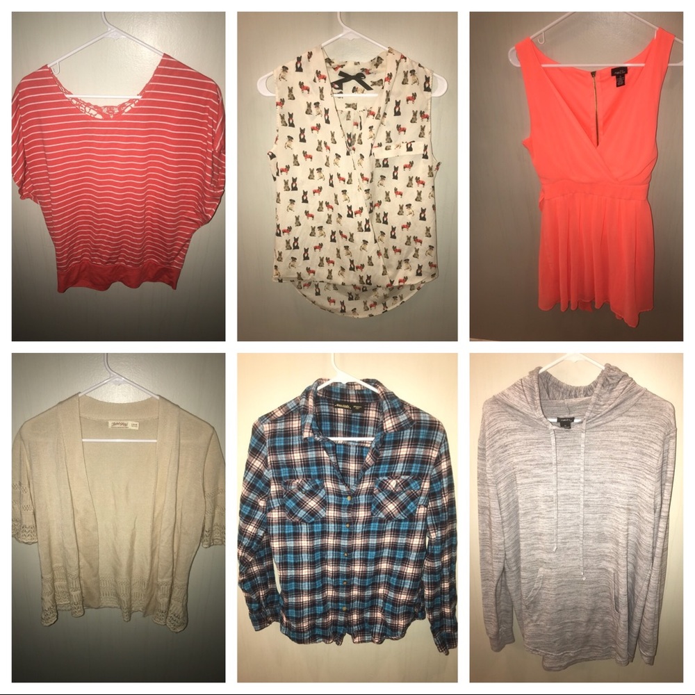 Lot of different tops, one dress